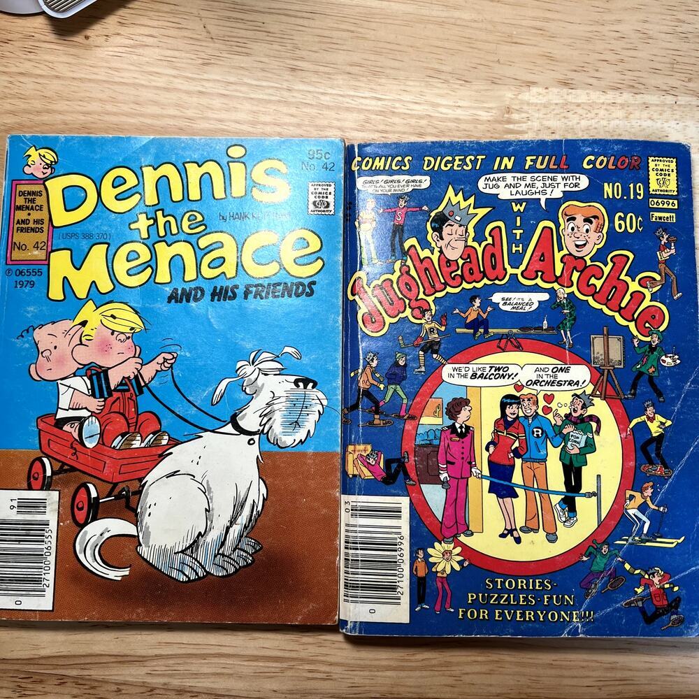 Vintage Comic Books Dennis The Menace 1979 & Jughead With Archie‎ No. 19 1977